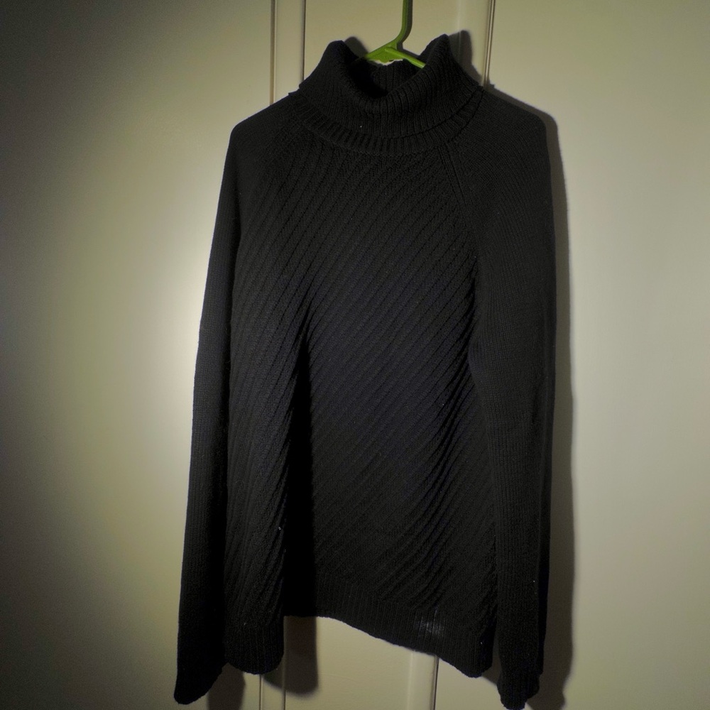 Express Black Turtleneck Sweater Classic Knit